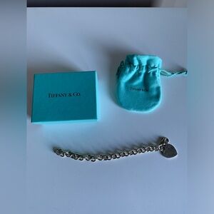 Vintage Tiffany & Co. Heart Tag Charm Bracelet in Silver Silver!!